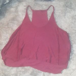Cute tank top crop top red